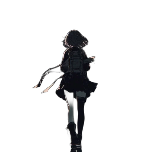 weapon, jacket, staff, dress, concept art, pixel art, 3d render, anime transparent PNG cut-out