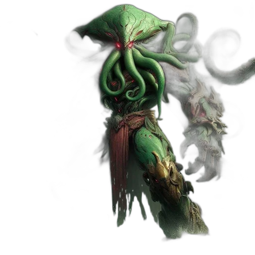 staff, creature, mask, dragon, concept art, fantasy art, photorealistic, 3d render transparent PNG cut-out