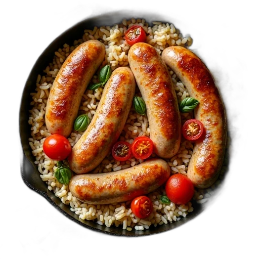 food, photorealistic, 3d render, overhead transparent PNG cut-out