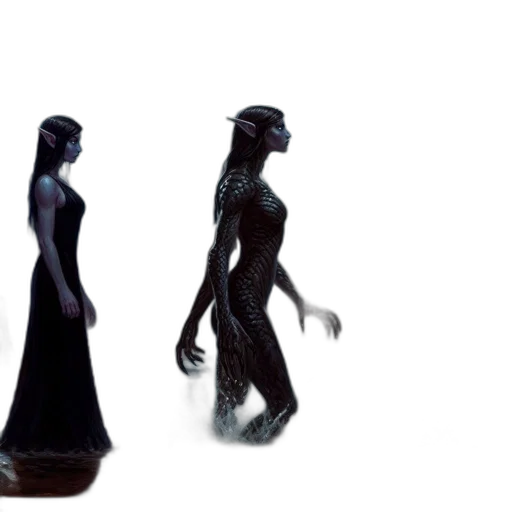 dress, creature, jewelry, robot, 3d render, concept art, fantasy art, outer space transparent PNG cut-out