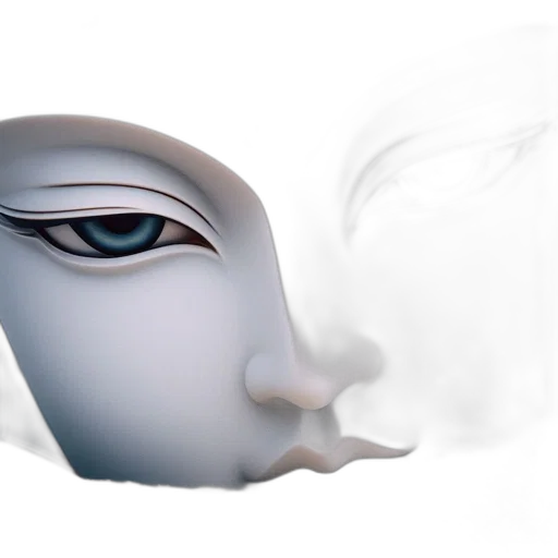 mask, face, robot, creature, 3d render, photorealistic, concept art, fantasy art transparent PNG cut-out