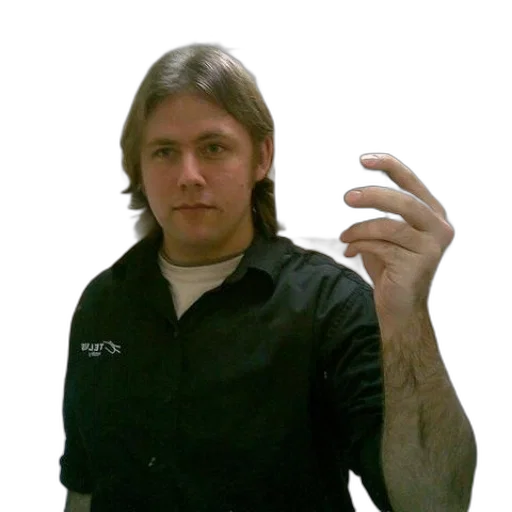 staff, hair, jacket, weapon transparent PNG cut-out