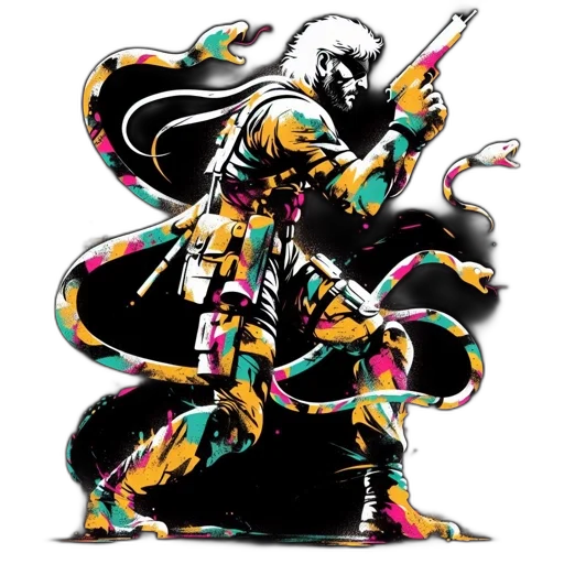 weapon, sword, staff, robot, concept art, comic book art, pixel art, cyberpunk transparent PNG cut-out