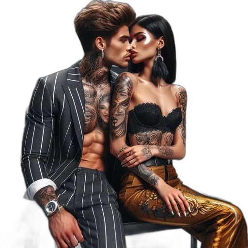 jewelry, jacket, dress, photorealistic, cyberpunk, concept art, neon lights, fire transparent PNG cut-out