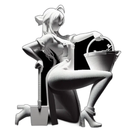 robot, furniture, jewelry, dress, concept art, 3d render, cartoon, comic book art transparent PNG cut-out