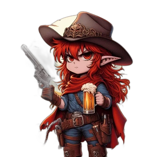 weapon, staff, hat, pixel art, fantasy art, concept art, anime, chibi-style transparent PNG cut-out