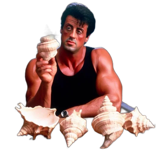 food, animal, weapon, photorealistic, concept art, underwater, man, seated transparent PNG cut-out