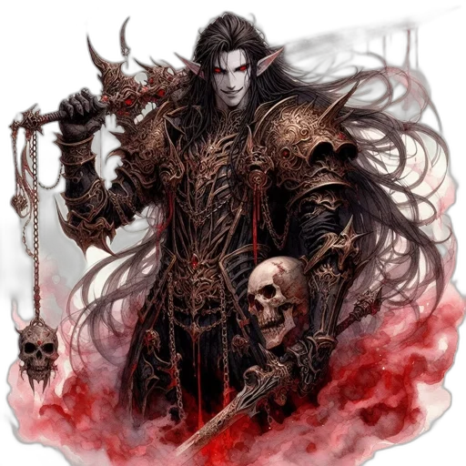 sword, staff, weapon, fantasy art, concept art, comic book art, pixel art, dark transparent PNG cut-out