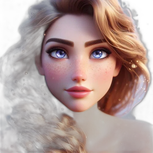face, crown, dress, creature, fantasy art, photorealistic, concept art, 3d render transparent PNG cut-out