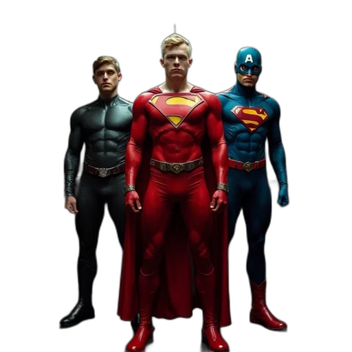 comic book art, concept art, 3d render, fantasy art, group, superheros, elevator, control transparent PNG cut-out