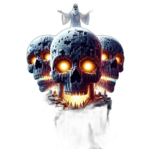mask, robot, face, crown, concept art, pixel art, fantasy art, 3d render transparent PNG cut-out