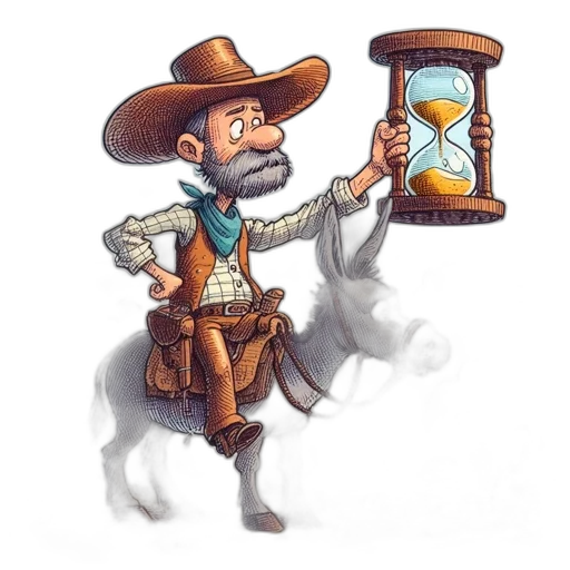 concept art, fantasy art, pixel art, cartoon, desert, landscape, cowboy, rides transparent PNG cut-out
