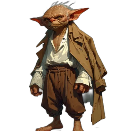 staff, jacket, concept art, fantasy art, 3d render, photorealistic, elderly, humanoid transparent PNG cut-out