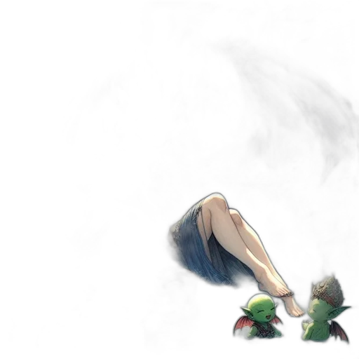 dress, weapon, sword, creature, concept art, watercolor, pixel art, anime transparent PNG cut-out