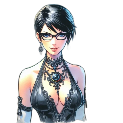 dress, jewelry, staff, concept art, comic book art, cyberpunk, cartoon, blue transparent PNG cut-out