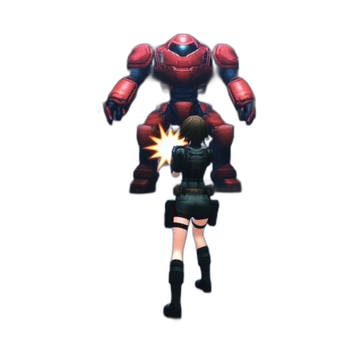 robot, weapon, creature, animal, 3d render, concept art, pixel art, anime transparent PNG cut-out