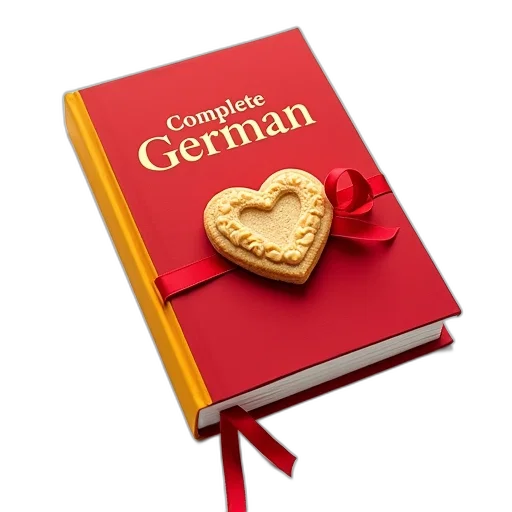 book, titled, complete, german, red, cover, yellow, spine transparent PNG cut-out