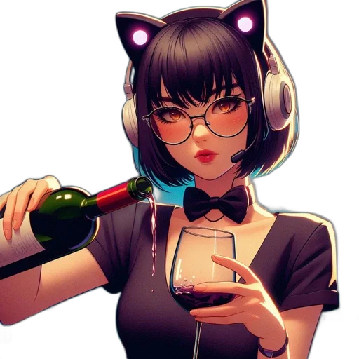 staff, bottle, weapon, pixel art, anime, concept art, cyberpunk, female transparent PNG cut-out