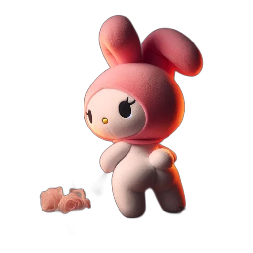 creature, animal, 3d render, concept art, pixel art, photorealistic, adorable, pink transparent PNG cut-out