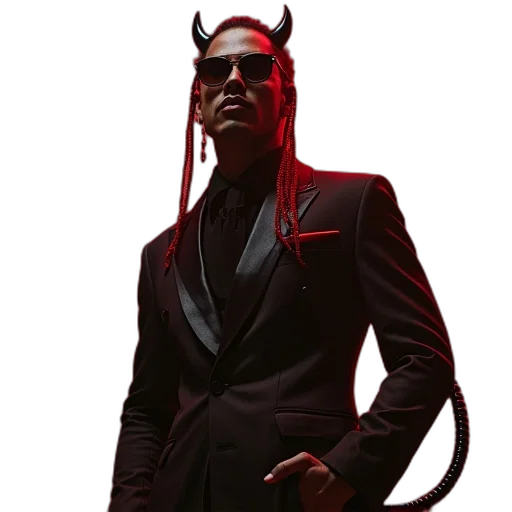 dragon, animal, staff, concept art, cyberpunk, devil, remix, honey transparent PNG cut-out