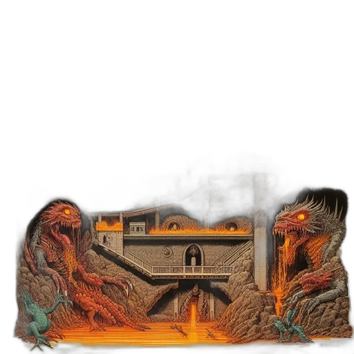 building, hair, dragon, concept art, fantasy art, watercolor, comic book art, fire transparent PNG cut-out
