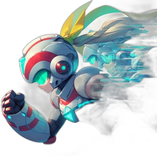 robot, mask, weapon, face, concept art, pixel art, vaporwave, fantasy art transparent PNG cut-out