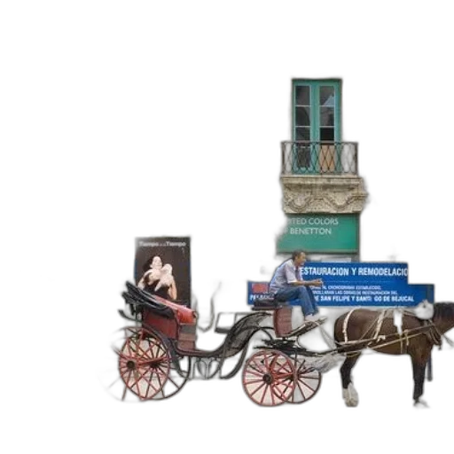 furniture, car, concept art, city street, horse-drawn, carriage, front, building transparent PNG cut-out