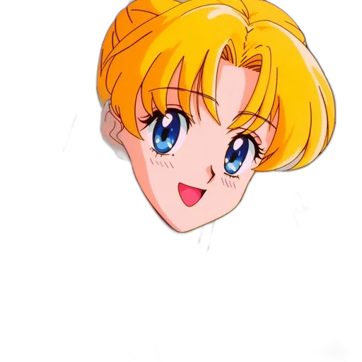 face, hair, staff, crown, anime, cartoon, vaporwave, pixel art transparent PNG cut-out