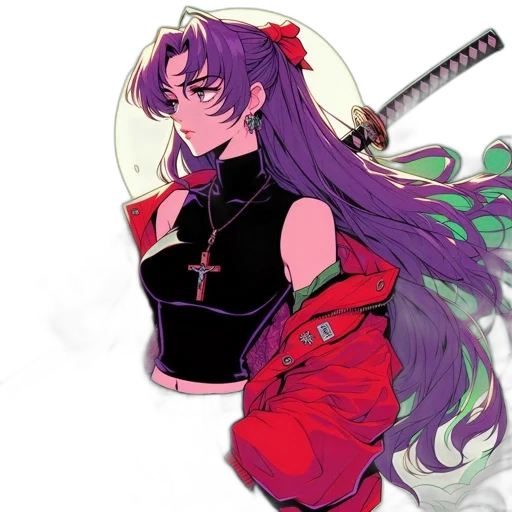 weapon, sword, staff, anime, pixel art, concept art, vaporwave, red transparent PNG cut-out