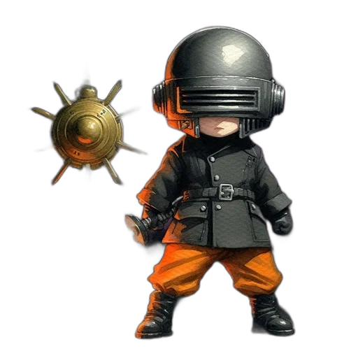 weapon, concept art, 3d render, pixel art, fantasy art, helmeted, character, glowing transparent PNG cut-out
