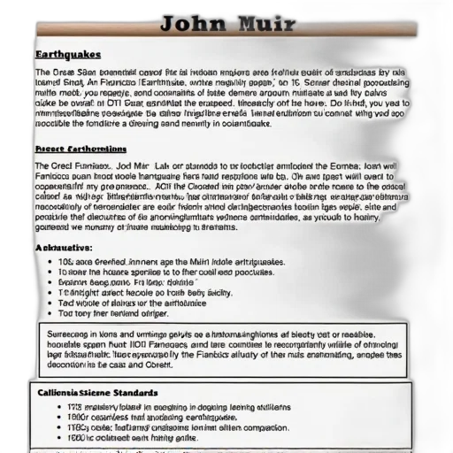 staff, document, titled, john, muir, study, guide, grade transparent PNG cut-out