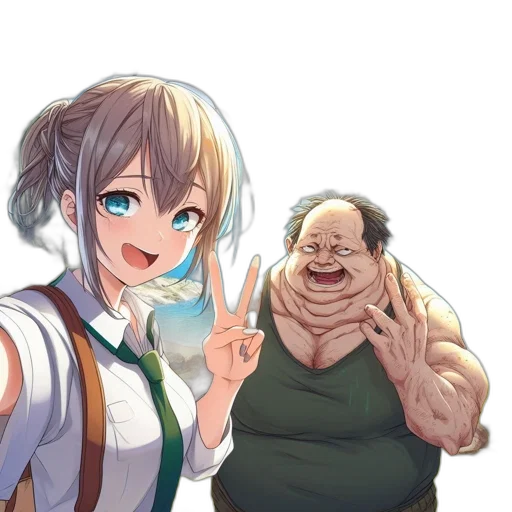 creature, food, animal, face, anime, concept art, cartoon, 3d render transparent PNG cut-out