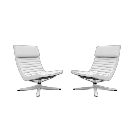 furniture, 3d render, photorealistic, concept art, monochrome, pair, white, modern transparent PNG cut-out