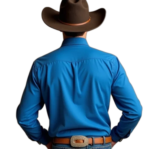 jacket, hat, staff, robot, blue, man, wearing, shirt transparent PNG cut-out