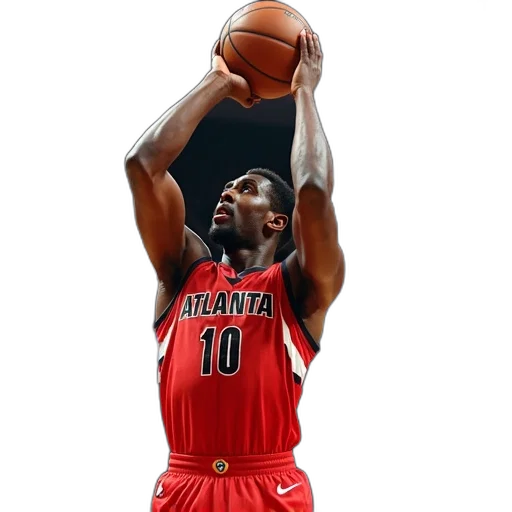 atlanta, hawks, marvin, williams, shoots, ball, during, game transparent PNG cut-out