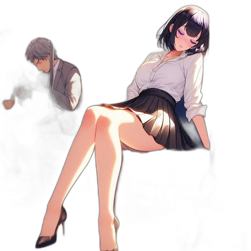 dress, jacket, weapon, concept art, anime, fantasy art, watercolor, fire transparent PNG cut-out
