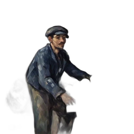 staff, face, hat, weapon, concept art, photorealistic, oil painting, fantasy art transparent PNG cut-out