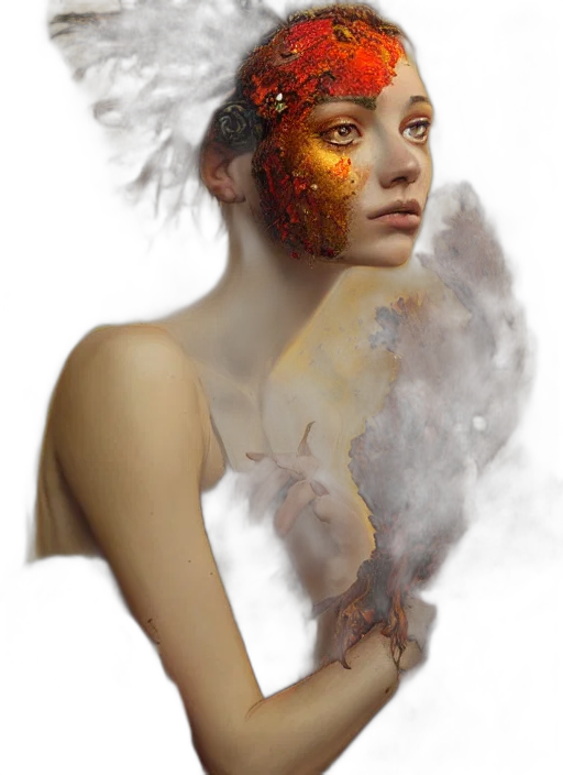 mask, face, fantasy art, photorealistic transparent PNG cut-out