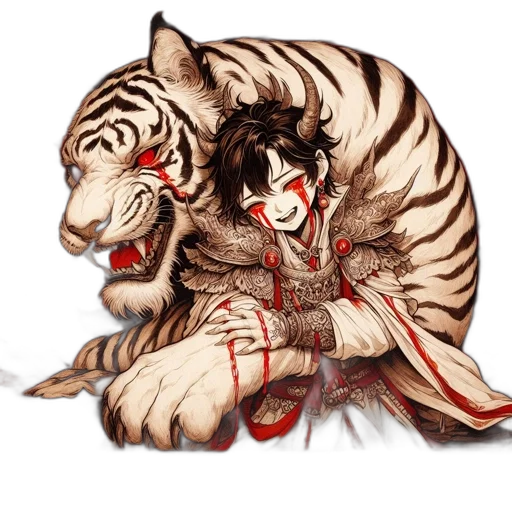 animal, creature, fantasy art, concept art, comic book art, anime, individual, ornate transparent PNG cut-out