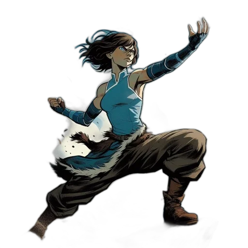 concept art, comic book art, fantasy art, pixel art, blue, female, character, outfit transparent PNG cut-out