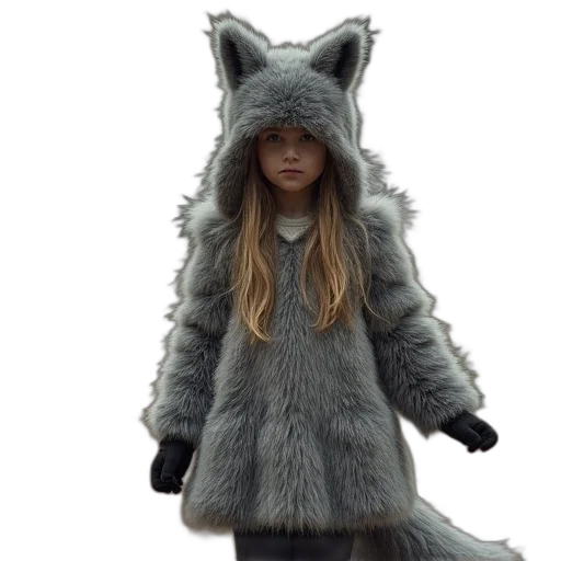 creature, animal, jacket, hat, concept art, 3d render, photorealistic, young transparent PNG cut-out