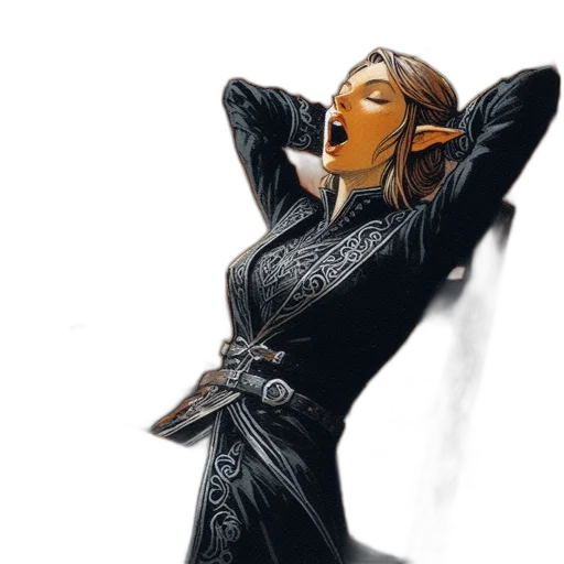 dress, staff, dragon, fantasy art, concept art, comic book art, photorealistic, dark transparent PNG cut-out