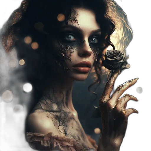 mask, face, jewelry, creature, fantasy art, concept art, photorealistic, 3d render transparent PNG cut-out