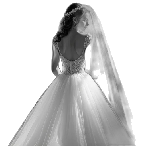 dress, jewelry, crown, photorealistic transparent PNG cut-out