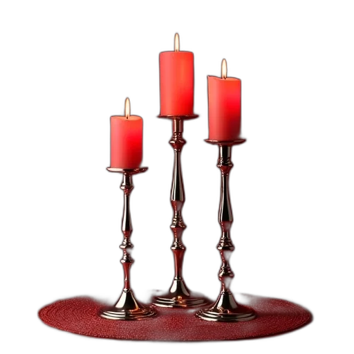 furniture, crown, jewelry, staff, 3d render, fire, red, three transparent PNG cut-out