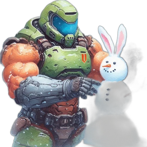 robot, weapon, concept art, pixel art, watercolor, 3d render, snow, futuristic transparent PNG cut-out