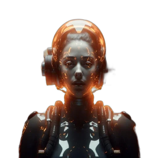 robot, face, mask, creature, cyberpunk, concept art, 3d render, pixel art transparent PNG cut-out