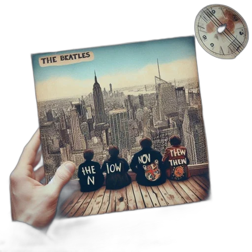 concept art, photo, beatles, album, cover, now, then, four transparent PNG cut-out