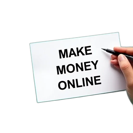white, piece, paper, text, make, money, online, written transparent PNG cut-out