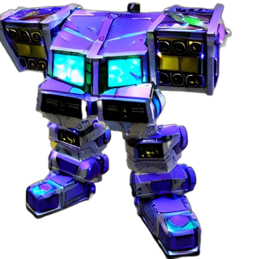 robot, weapon, 3d render, cyberpunk transparent PNG cut-out